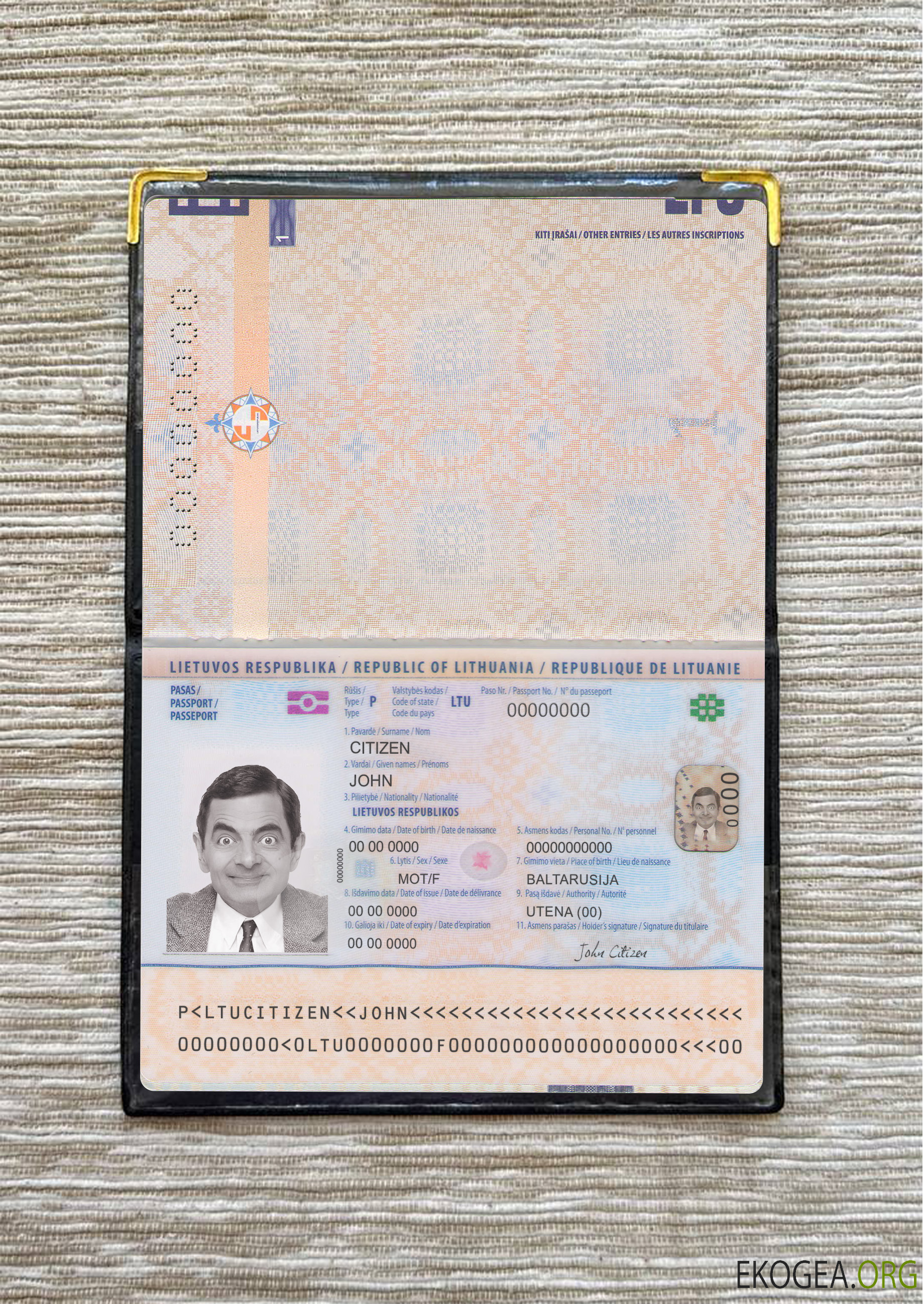 Nouveau photolook du passeport lituanien 2021 présent